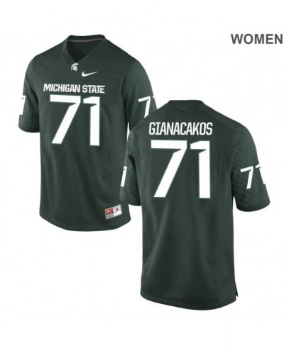 Women's Chase Gianacakos Michigan State Spartans #71 Nike NCAA Green Authentic College Stitched Football Jersey SP50N52YB